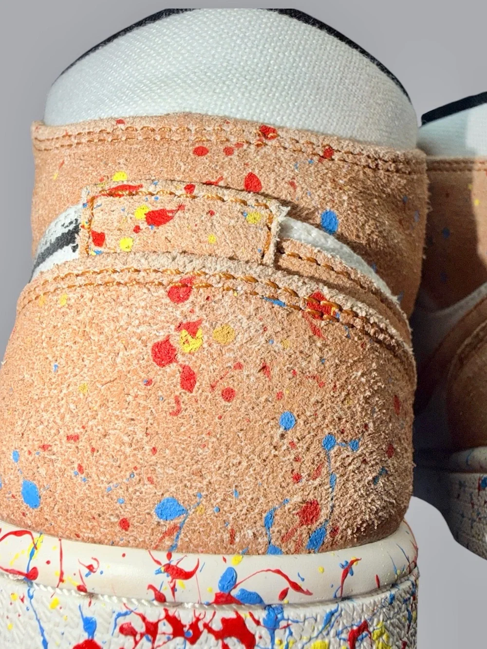 Air Jordan 1 Mid SE 'Brushstroke Paint Splatter' Men’s Size 8 Worn twice